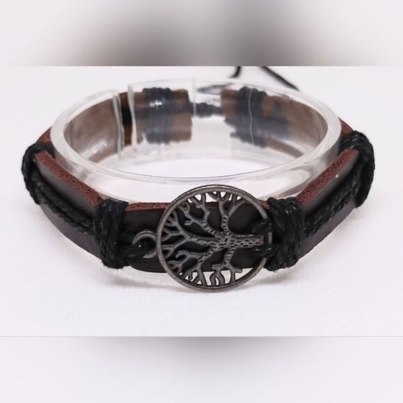 Men's leather bracelet Tree of life new e41 - Picture 1 of 1